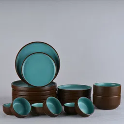 blackcarrot Pack of 20 Stoneware, Ceramic BC-S-BRBL-DS-20 Dinner Set-picture-13