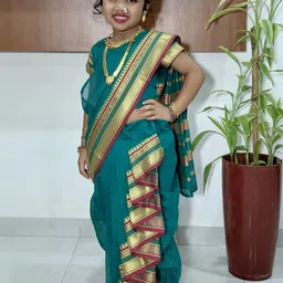 Mom and Me Girls Art Silk Sarees-picture-20