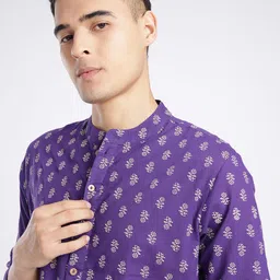 Anouk Rustic Floral Printed Mandarin Collar Straight Kurta image 5
