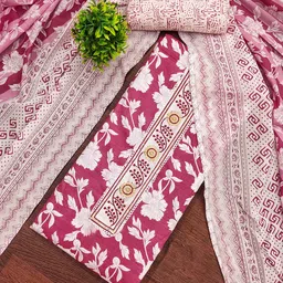 MANVAA Floral Printed Sequinned Unstitched Dress Material-picture-34