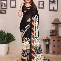 Moda Rapido Floral Printed Saree image 1