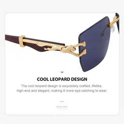 HAYDEN haiza Men Rectangle Sunglasses with Polarised Lens Sunglasses Wood cherry image 3