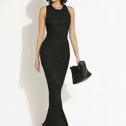 SHOWOFFFF Crepe Bodycon Maxi Dress-picture-35