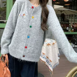 StyleCast x Revolte Women Round Neck Long Sleeves Cardigan-picture-33