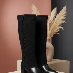 EZOK Women Pointed Toe Leather Lace-Ups Chelsea Boots-picture-53