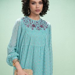 Vishudh Women Embroidered Fit & Flare Dress-picture-24