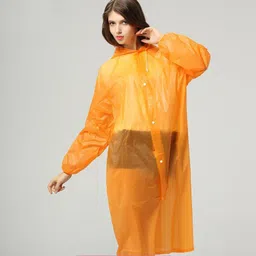firmed string Solid Women Raincoat-picture-30