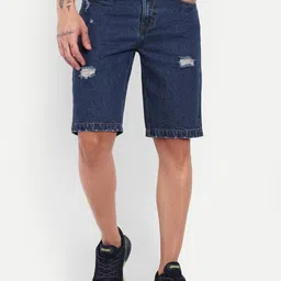 COSMIC Men Washed Slim Fit Denim Denim Shorts-picture-39