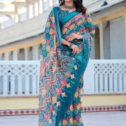 Anouk Rustic Ethnic Motifs ZariDesigner Sungudi Saree image 2