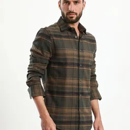 RARE RABBIT Men Comfort Checked Casual Shirt image 2