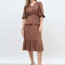 Styli Bell Sleeve A-Line Midi Dress-picture-30