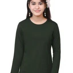 TELESTO Girls Olive Tshirts-image-27