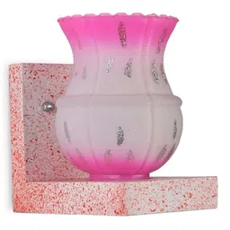 1ST TIME Pink & Pink Textured Wood Abstract Shaped Shaped Wall Lamp-picture-27