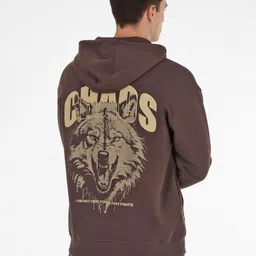 glitchez Typography Printed Drop-Shoulder Sleeves Hooded Relaxed Fit Sweatshirt-picture-31