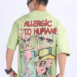 Beyoung Allergic To Human Puff Printed Oversized T-shirt-picture-56