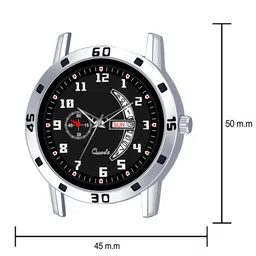 SZN Men Black Dial & Silver-Toned SS Straps Analogue Watch - DD Aveo still BlackSZNN image 2