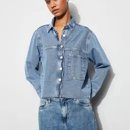 ginger by lifestyle Women Regular Fit Solid Spread Collar Casual Shirt-picture-14