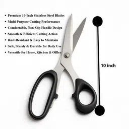 rizmeg Stainless steel 10 inch scissors for stationery paper cutting home office Scissors-picture-28