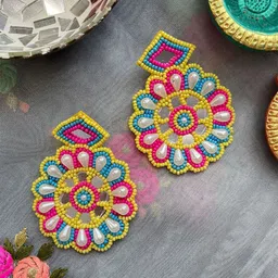 ISHKAARA Beaded Classic Drop Earrings-picture-25