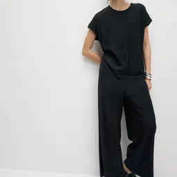 Marks & Spencer Women Ribbed Round Neck Top image 3