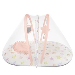 Fancy Fluff Girls Pack of 2White & Pink Printed Organic Cotton Baby Bed Sets-picture-13