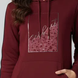 Mast & Harbour Women Printed Hooded Sweatshirt image 4