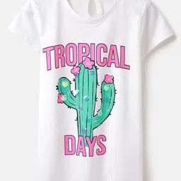 United Colors of Benetton Girls Typography Printed Pure Cotton T-shirt-picture-18