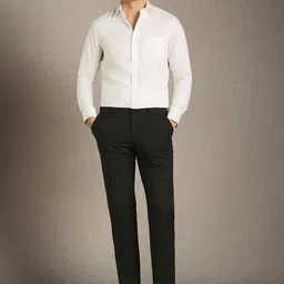 Luxure by Louis Philippe Men Slim Fit Formal Trousers image 3