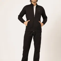 Monte Carlo Mock Collar Fleece Zip-Up Sweatshirt with Track Pants-image-2