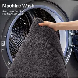 enera Dark Grey Cotton Reversible Bath Mat image 4