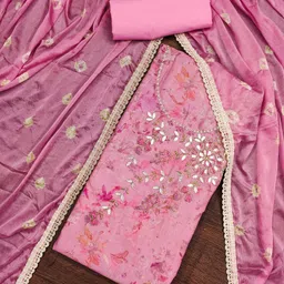 ASISA Gotta Patti Embellished Unstitched Dress Material-image-14