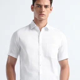 Arrow Men Textured Spread Collar Pure Cotton Formal Shirt-picture-24