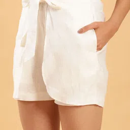 BohoJazz Round Neck Linen Top With Shorts image 5