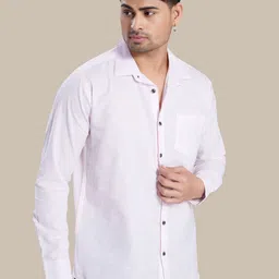 DIVISIVE Men Club Slim Fit Solid Spread Collar Cotton Casual Shirt-image-63