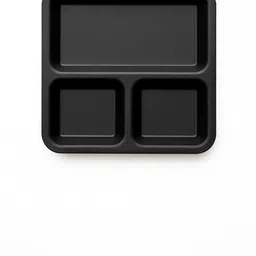 pearlcraft Plastic 3-in-1 Square Dinner Plate 9 Inch | Compact Compartment Plate Dinner Plate image 4