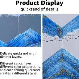 buganda Moving Sand Art Picture Decor 3D Deep Sea Sandscape, Round Glass Frame Display Decorative Showpiece - 5 cm image 4