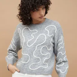 Ginger by Lifestyle Women Abstract Printed Long Sleeves Pullover-image-48