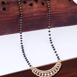 MEENAZ Gold-Plated Brass Artificial Stones and Beads Mangalsutra-picture-10