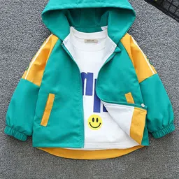 INCLUD Boys Typography Open Front Jacket image 1