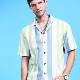 The Indian Garage Co Men Multi Stripes Opaque Striped Casual Shirt image 1