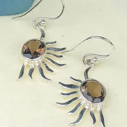 Zhupuk Silver-Plated Crystal Drop Earrings-image-30