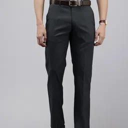Park Avenue Men Textured Formal Trousers-picture-42