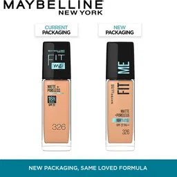 maybelline new york Fit Me Matte+Poreless Liquid Foundation 326 Warm tan | 16 HR Oil Control, 30 ml Foundation image 2
