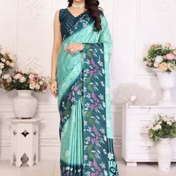 KALINI Floral Silk Blend Tussar Saree-picture-23