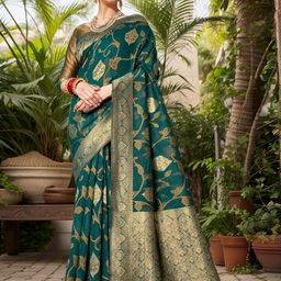 anouk rustic Anouk Ethnic Motifs Woven Design Zari Chanderi Saree-picture-38