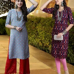 Ethnic basket Women Multicoloured Kurtas-picture-36