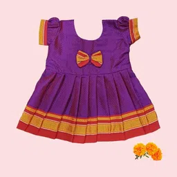 Mom and Me Purple Cotton Dresses-image-84