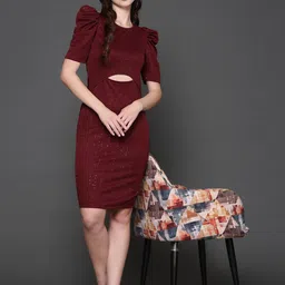 The Roadster Lifestyle Co Self Design Bodycon Dress-picture-10