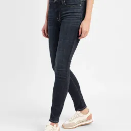 levi's Women's 711 Blue Skinny Fit Mid Rise Jeans image 4