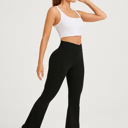 DTR FASHION Women Bootcut High-Rise Wrinkle Free Regular Trousers-image-78